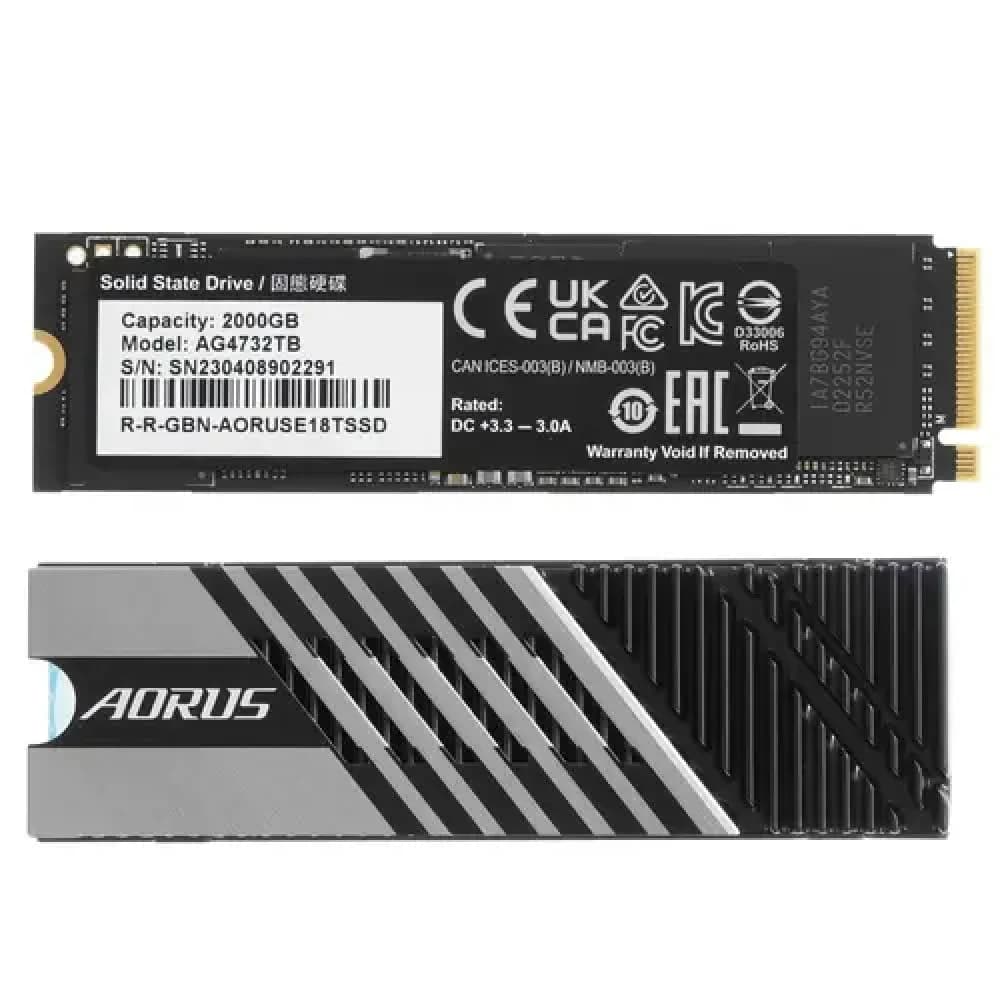 M.2 2280 2TB AORUS Client SSD AG4732TB PCI-Express 4.0 x4, NVMe 1.4 7300/6850 AG4732TB RTL