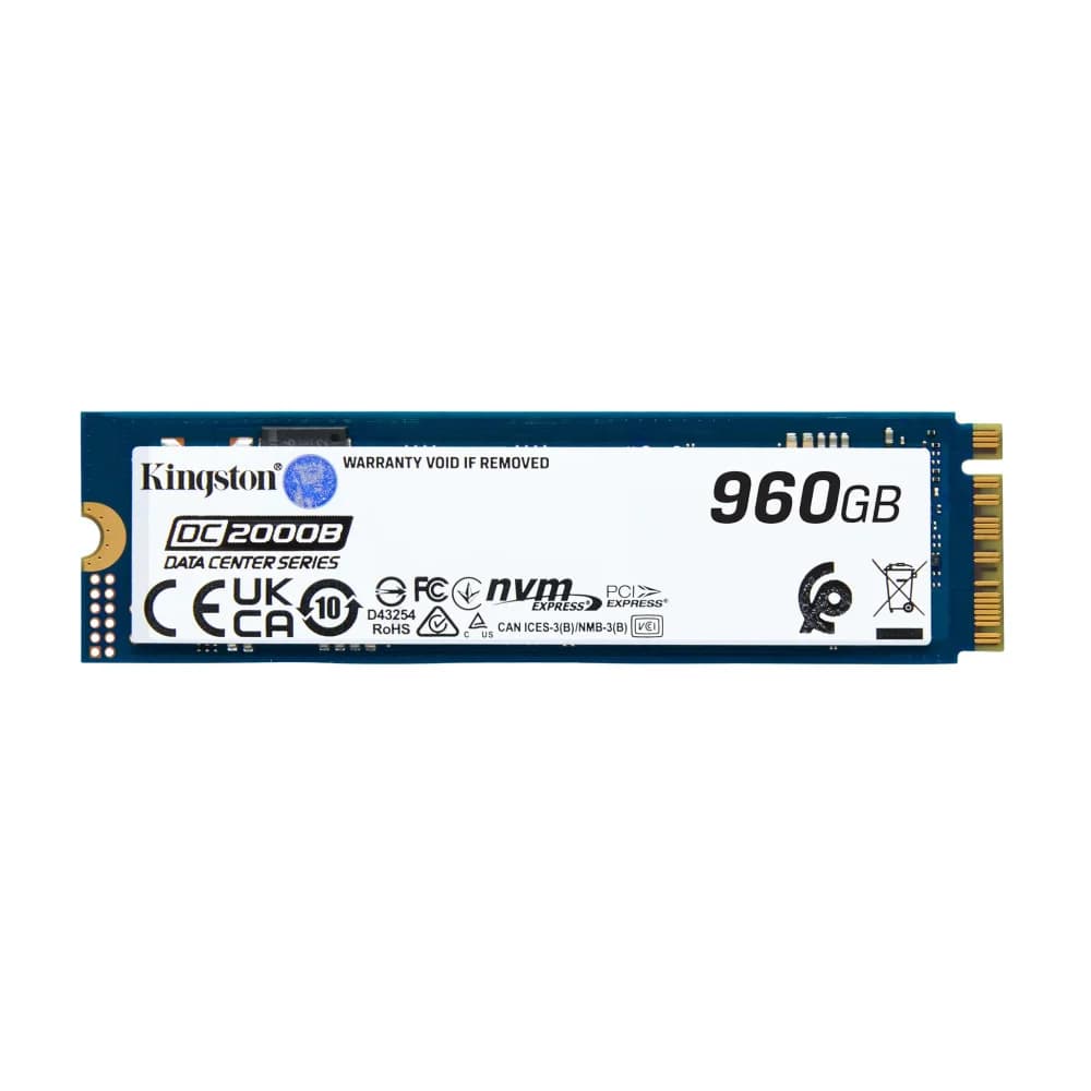 Твердотельный накопитель SSD, Kingston, DC2000B SEDC2000BM8/960G, 960GB, M.2 NVMe PCIe 4.0x4, 7000/1300Мб/с