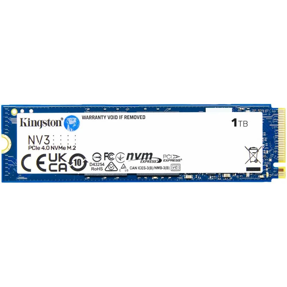 Твердотельный накопитель SSD 1000 Gb M.2 2280 Kingston SNV3S/1000GBK, PCIe 4x4, W6000/R4000, BULK ВАЖНО - 15 ШТУК В УПАКОВКЕ, продается в количестве 15 штук минимум
