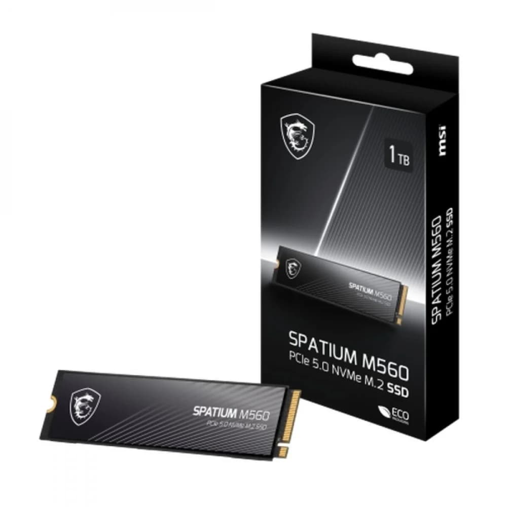 Твердотельный накопитель 1000Gb SSD MSI SPATIUM M560 PCIe 5.0 NVMe M.2 1TB R10200Mb/s W8400MB/s MTBF >1,5 млн.часов S78-440L0F0-P83