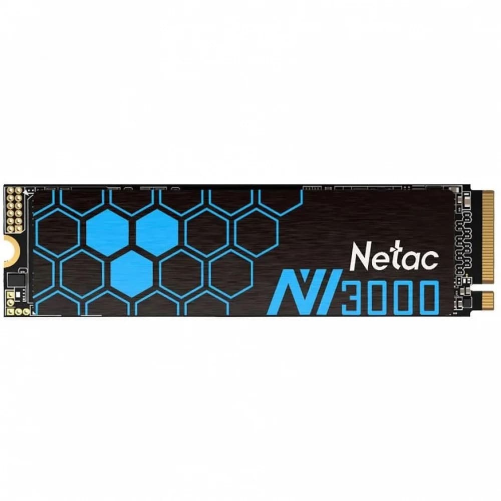 SSD M.2 Netac 1.0Tb NV3000 Series Retail (PCI-E 3.0 x4, up to 3100/2100MBs, 3D NAND, 600TBW, NVMe 1.3, 22х80mm, heatsink)