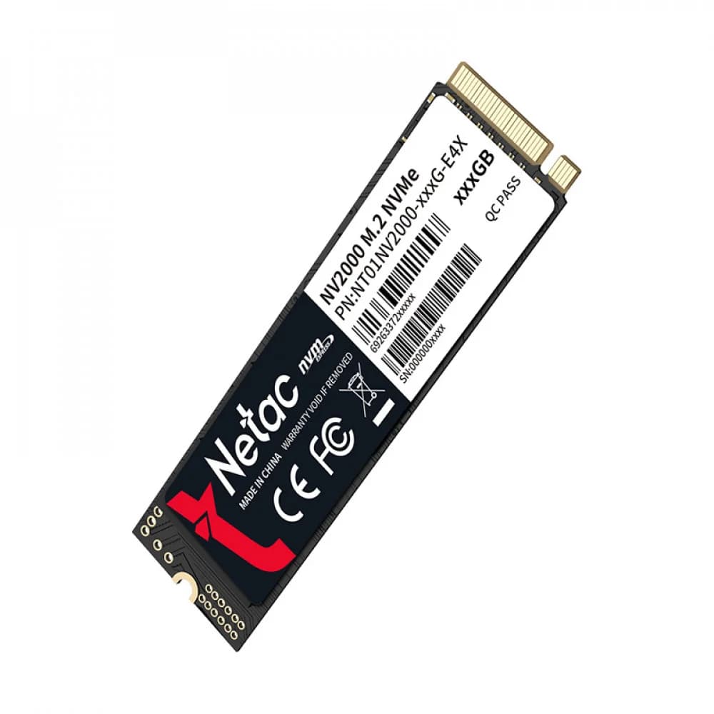 Твердотельный накопитель Netac NV2000 PCIe 3 x4 M.2 2280 NVMe 3D NAND SSD 1TB, R/W up to 2500/2100MB/s