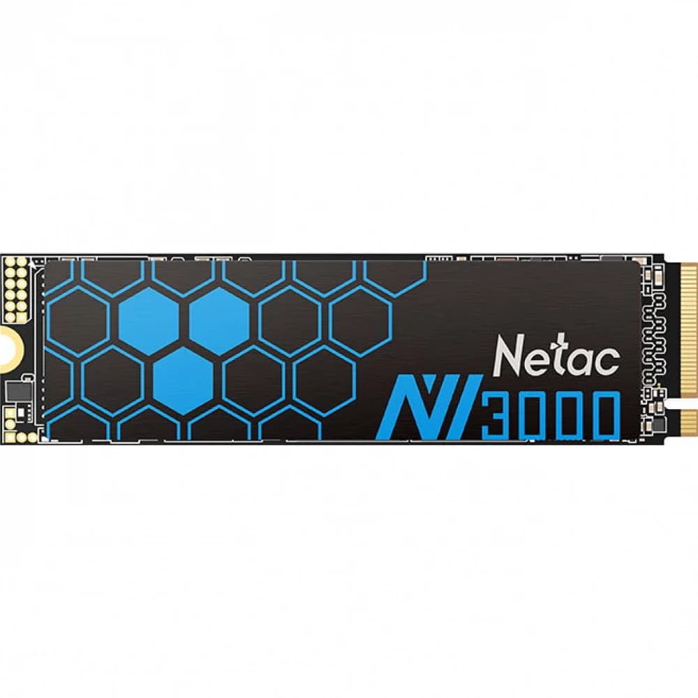 Твердотельный накопитель Netac NV3000 PCIe 3 x4 M.2 2280 NVMe 3D NAND SSD 500GB, R/W up to 3100/2100MB/s, with heat sink