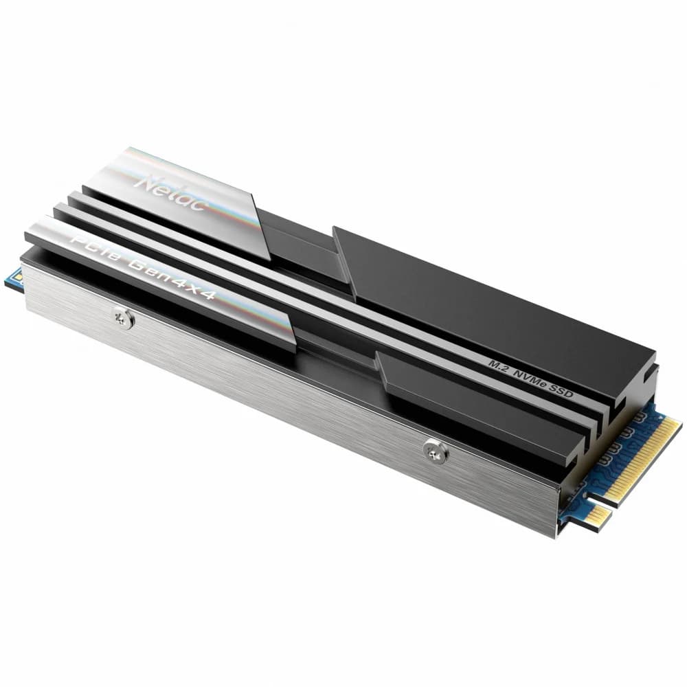 Твердотельный накопитель Netac NV5000 PCIe 4 x4 M.2 2280 NVMe 3D NAND SSD 500GB, R/W up to 5000/2500MB/s, with heat sink