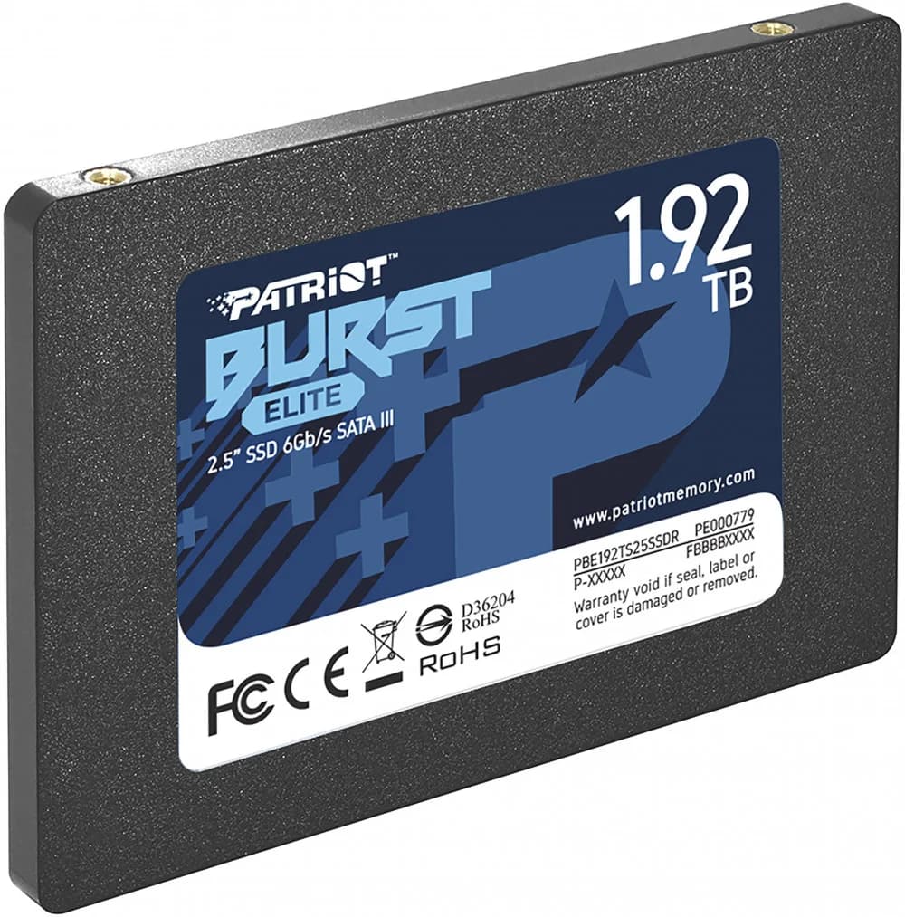 SSD 2.5" Patriot 1.92TB Burst Elite (SATA3, up to 450/320Mbs, 1600TBW, 7mm)