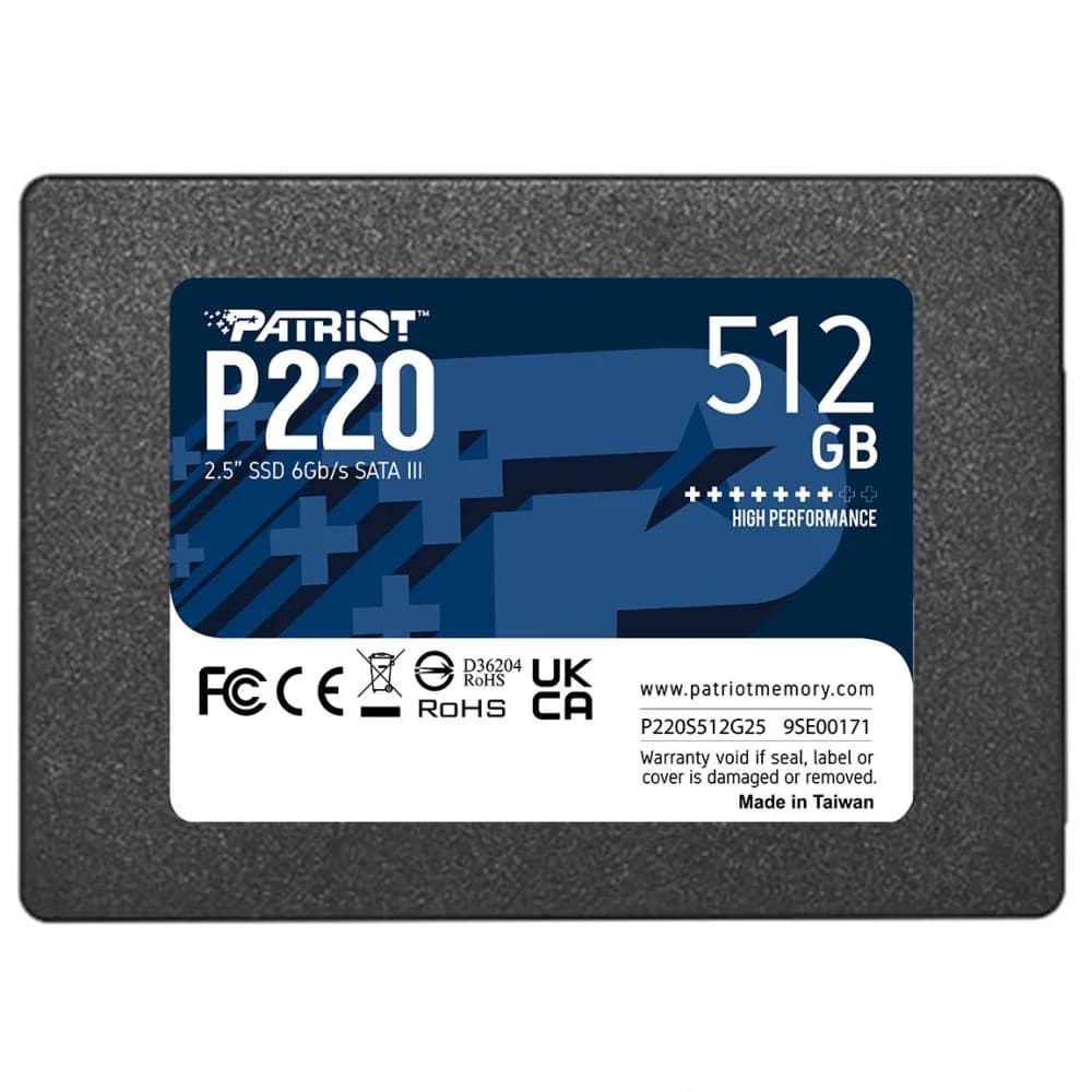 SSD SATA 512 GB Patriot P220, P220S512G25, SATA 6Gb/s