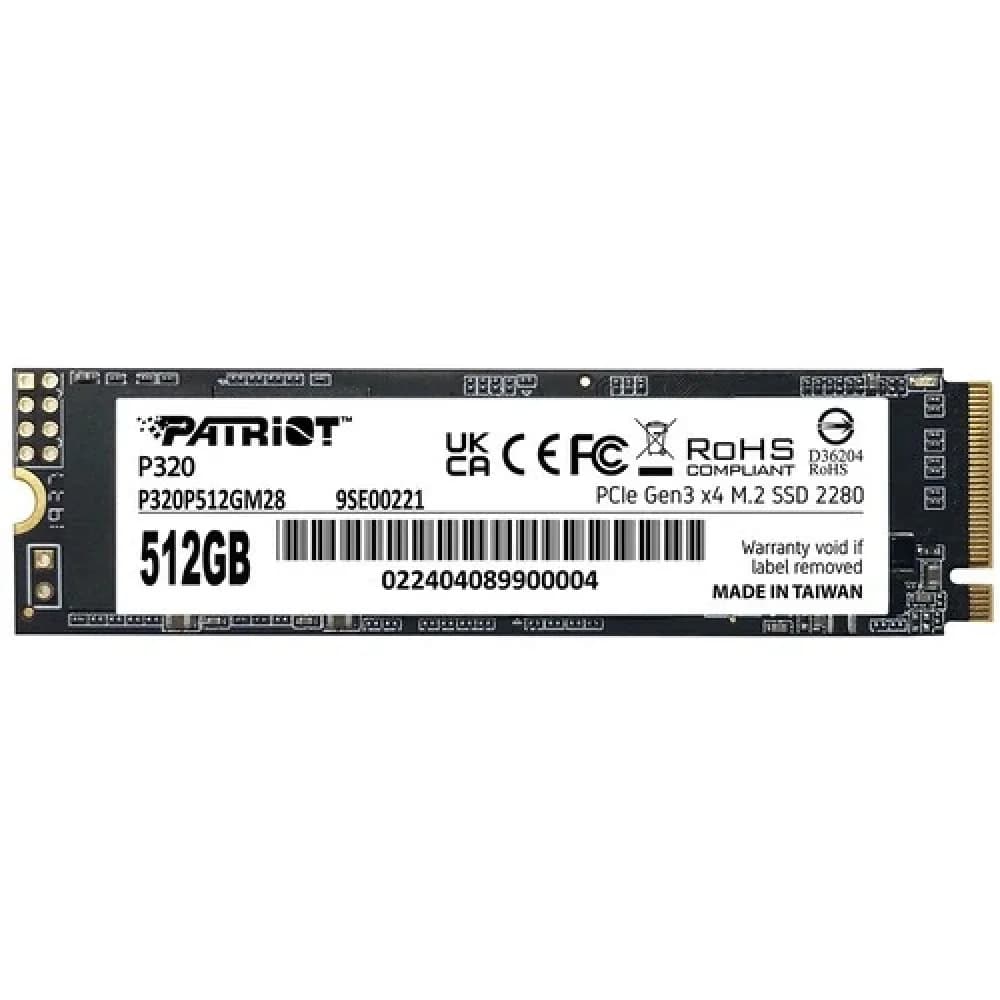 SSD M.2 PCIe 512 GB Patriot P320, P320P512GM28, PCIe Gen3 x4