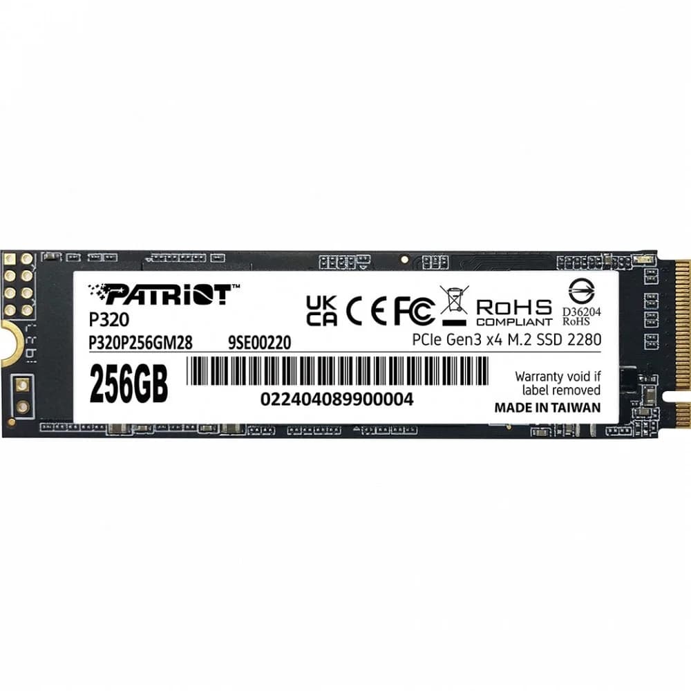 SSD M.2 PCIe 256 GB Patriot P320, P320P256GM28, PCIe Gen3 x4