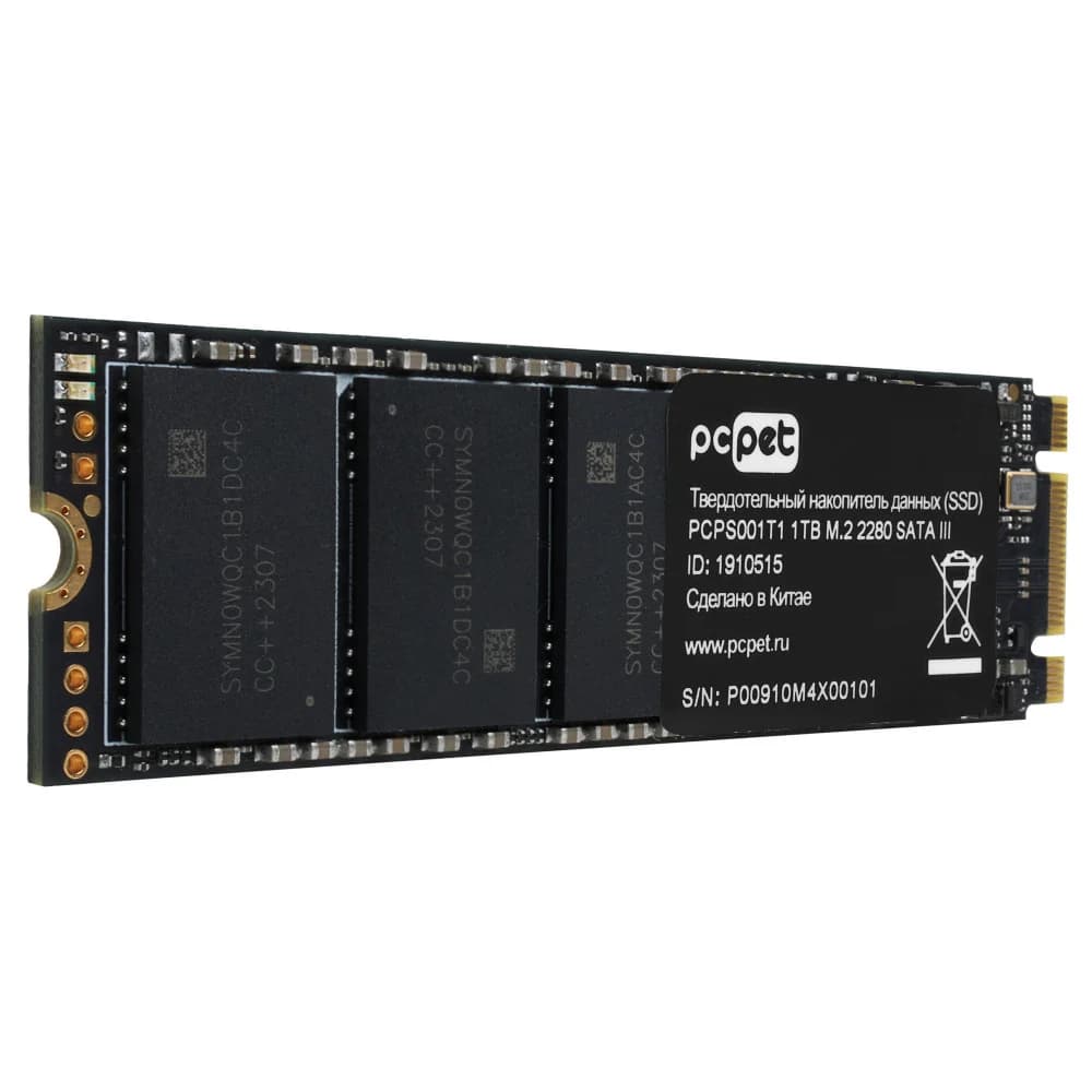 Накопитель SSD PC Pet SATA III 1Tb PCPS001T1 M.2 2280 OEM