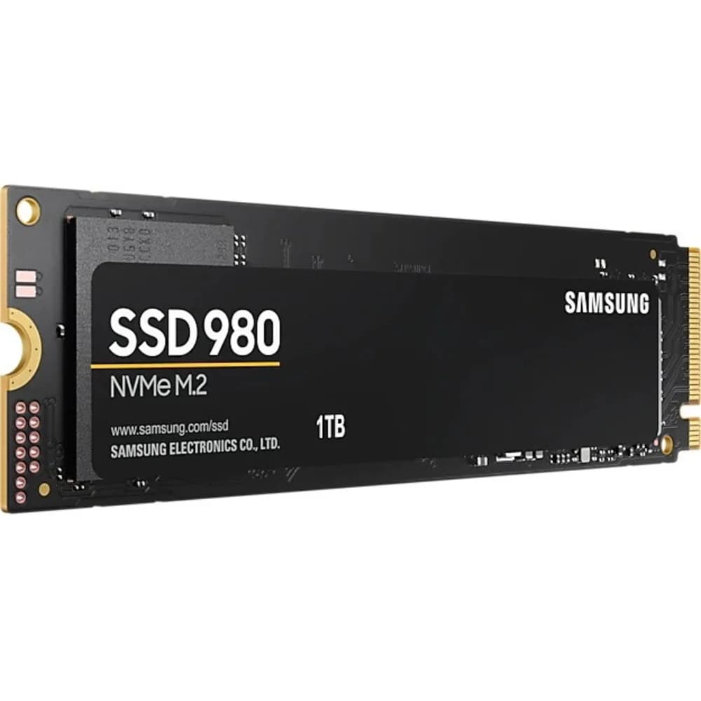 Твердотельные накопители/ Samsung SSD 980, 1000GB, M.2(22x80mm), NVMe 1.4, PCIe 3.0 x4, 3-bit MLC, R/W 3500/3000MB/s, IOPs 500 000/480 000, TBW 600, DWPD 0.33