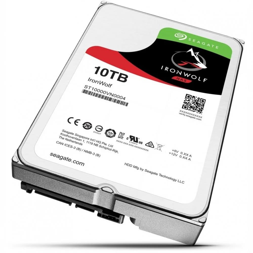 Жесткий диск для NAS систем 10Tb HDD Seagate IronWolf SATA 6Gbit/s 3.5" 7200 rpm 256Mb ST10000VN000