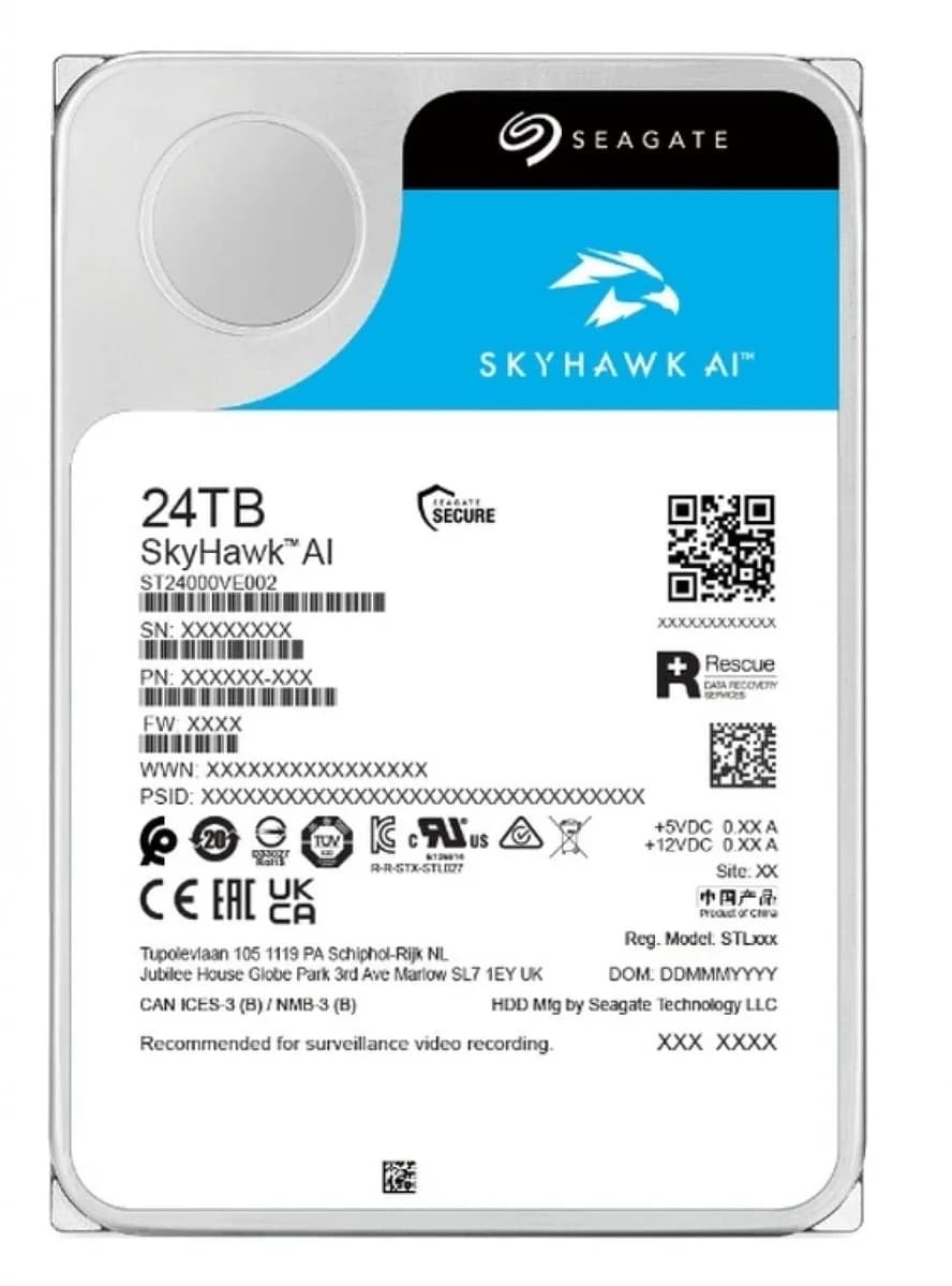 SEAGATE HDD SkyHawk AI (3.5"/24TB/SATA 6Gb/s/7200rpm)