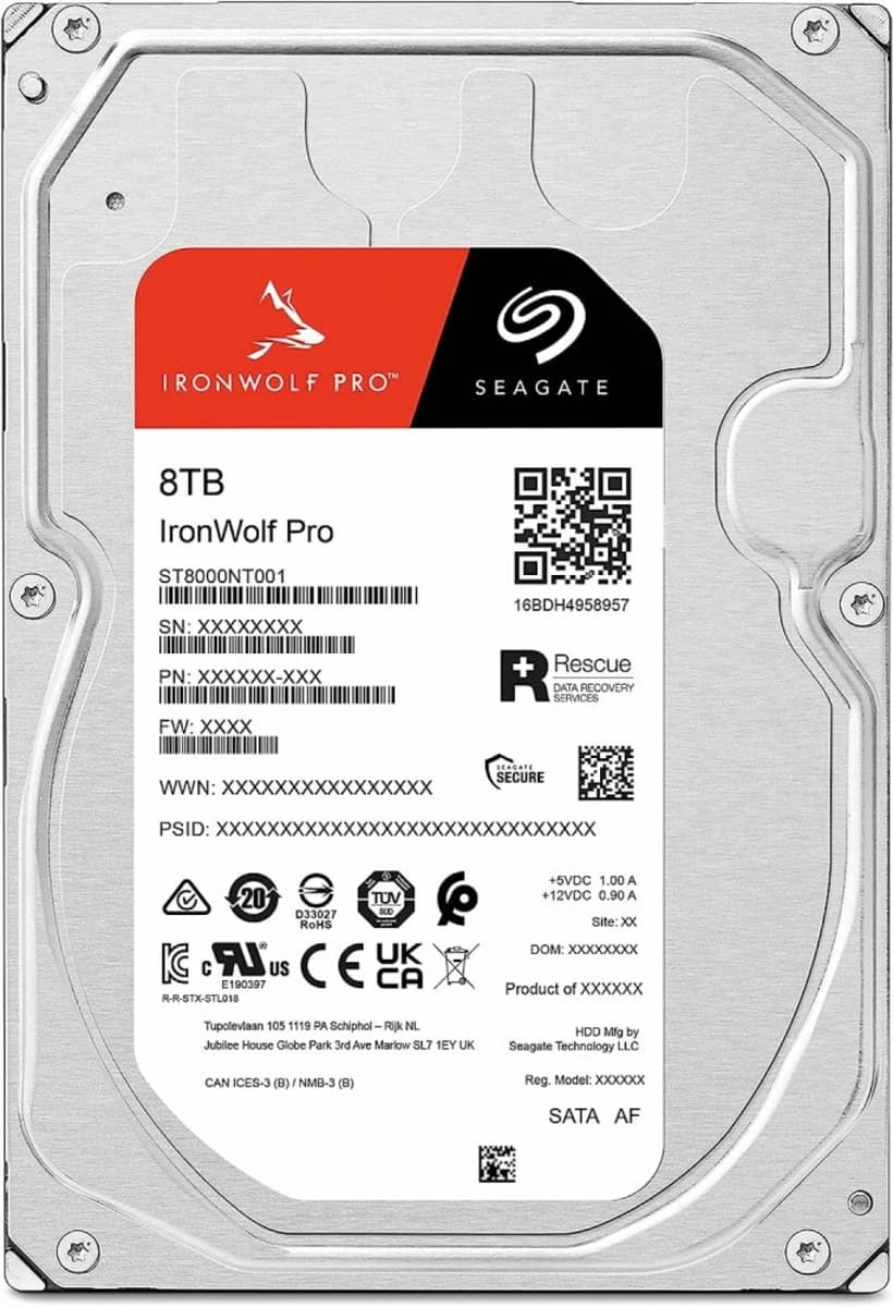 Жесткий диск SПрименениеeagate SATA-III 8TB ST8000NT001 NAS Ironwolf Pro 512E (7200rpm) 256Mb 3.5"