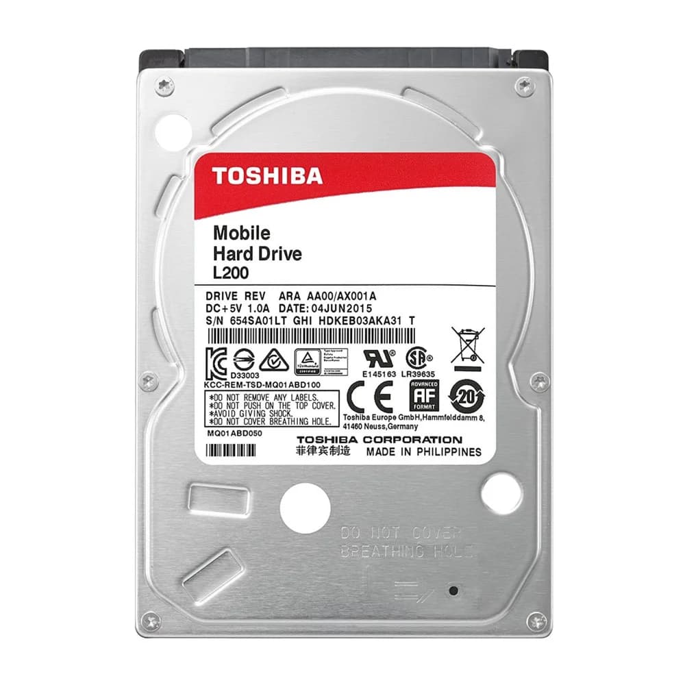 Накопитель на жестком магнитном диске TOSHIBA Жесткий диск TOSHIBA HDWL110UZSVA L200 Slim (7mm) 1ТБ 2,5" 5400RPM 128MB SATA-III