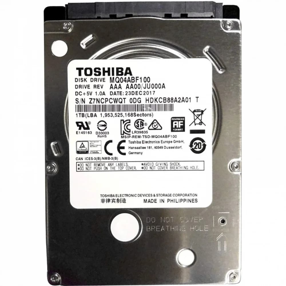 Жесткий диск для ноутбука 1Tb Toshiba <Sata III, 5400rpm, 2.5" толщина 7мм (MQ04ABF100)>