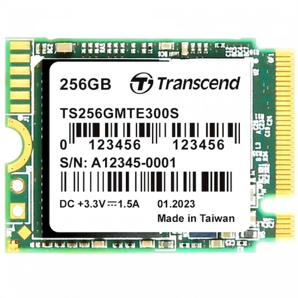 SSD M.2 2230 Transcend 256GB MTE300S <TS256GMTE300S> (PCI-E 3.0 x4, up to 2000/950Mbs, 3D NAND, 100TBW, NVMe 1.3, 22х30mm)