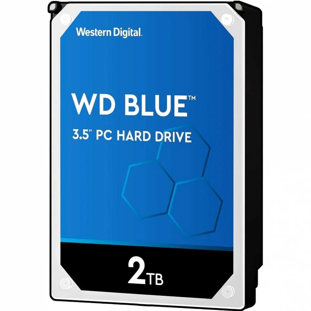 Western Digital Blue HDD 3.5" SATA 2Tb, 5400rpm, 64MB buffer, WD20EARZ, 1 year, (аналог WD20EZRZ)