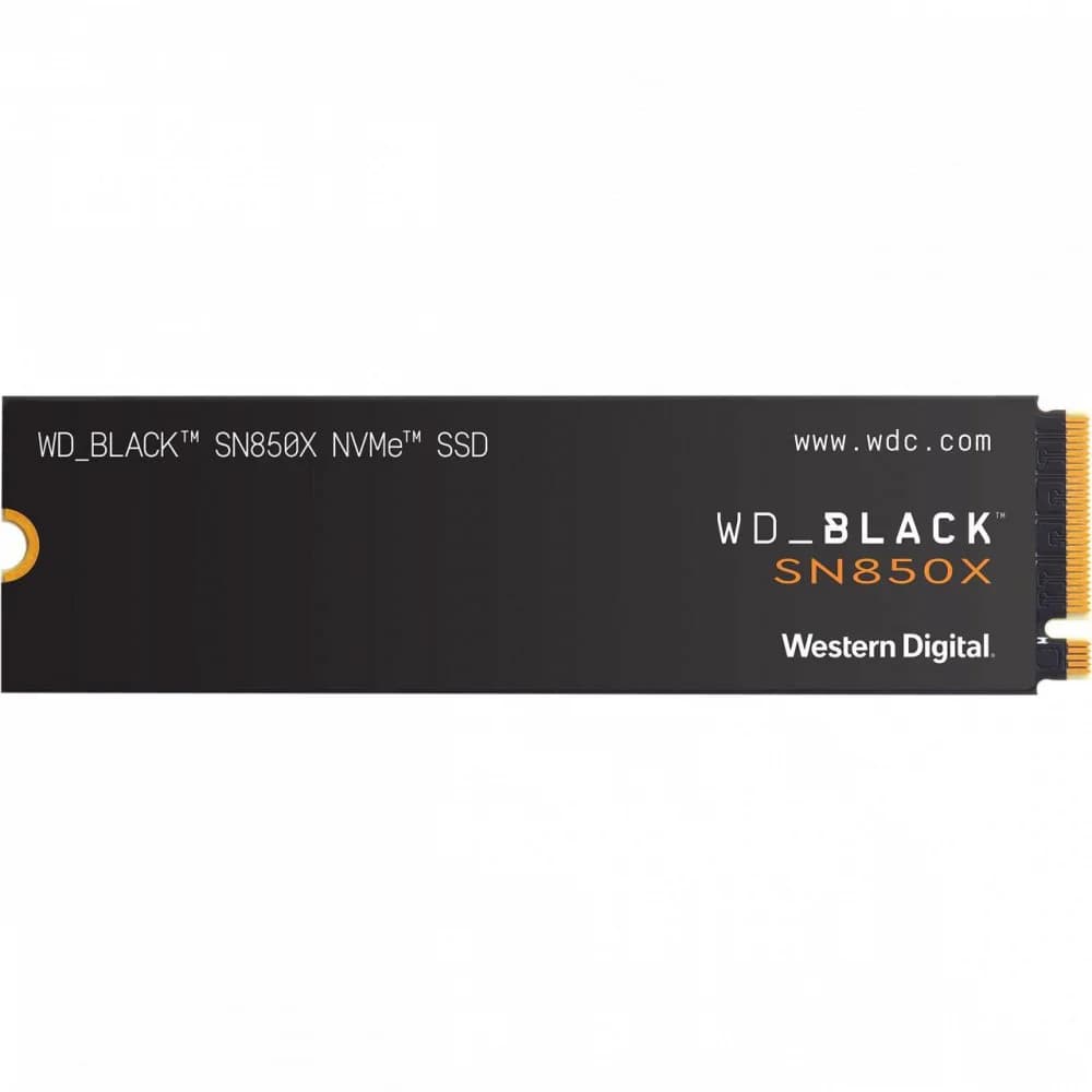 Твердотельный накопитель/ WD SSD Black SN850X, 1000GB, M.2(22x80mm), NVMe, PCIe 4.0 x4, 3D TLC, R/W 7300/6300MB/s, IOPs 800 000/1 100 000, DRAM buffer 1024MB, TBW 600, DWPD 0.3