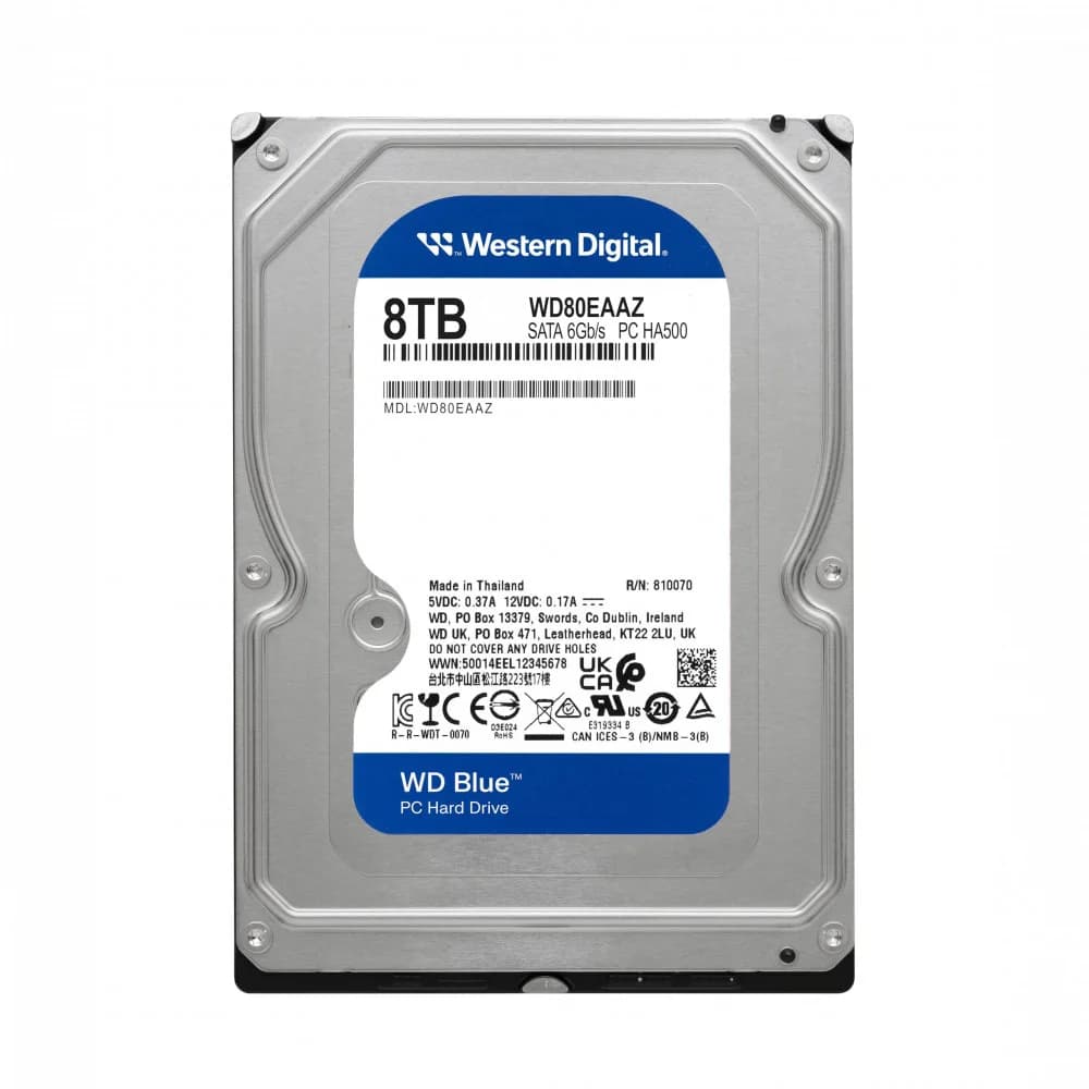Жесткий диск WD SATA-III 8TB WD80EAAZ Desktop Blue (5640rpm) 128Mb 3.5"