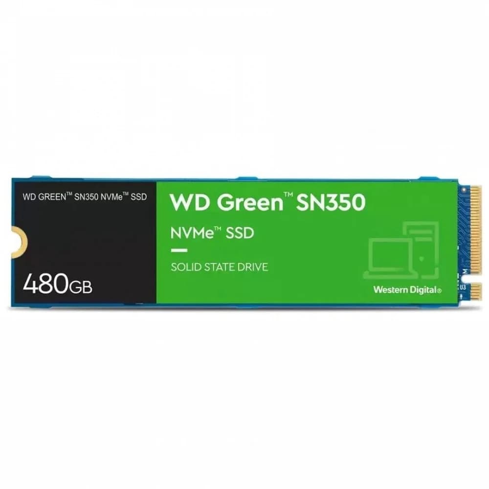 Твердотельный накопитель 480GB SSD WD GREEN SN350 M.2 2280 NVMe x4 R2400Mb/s W1600Mb/s WDS480G2G0C