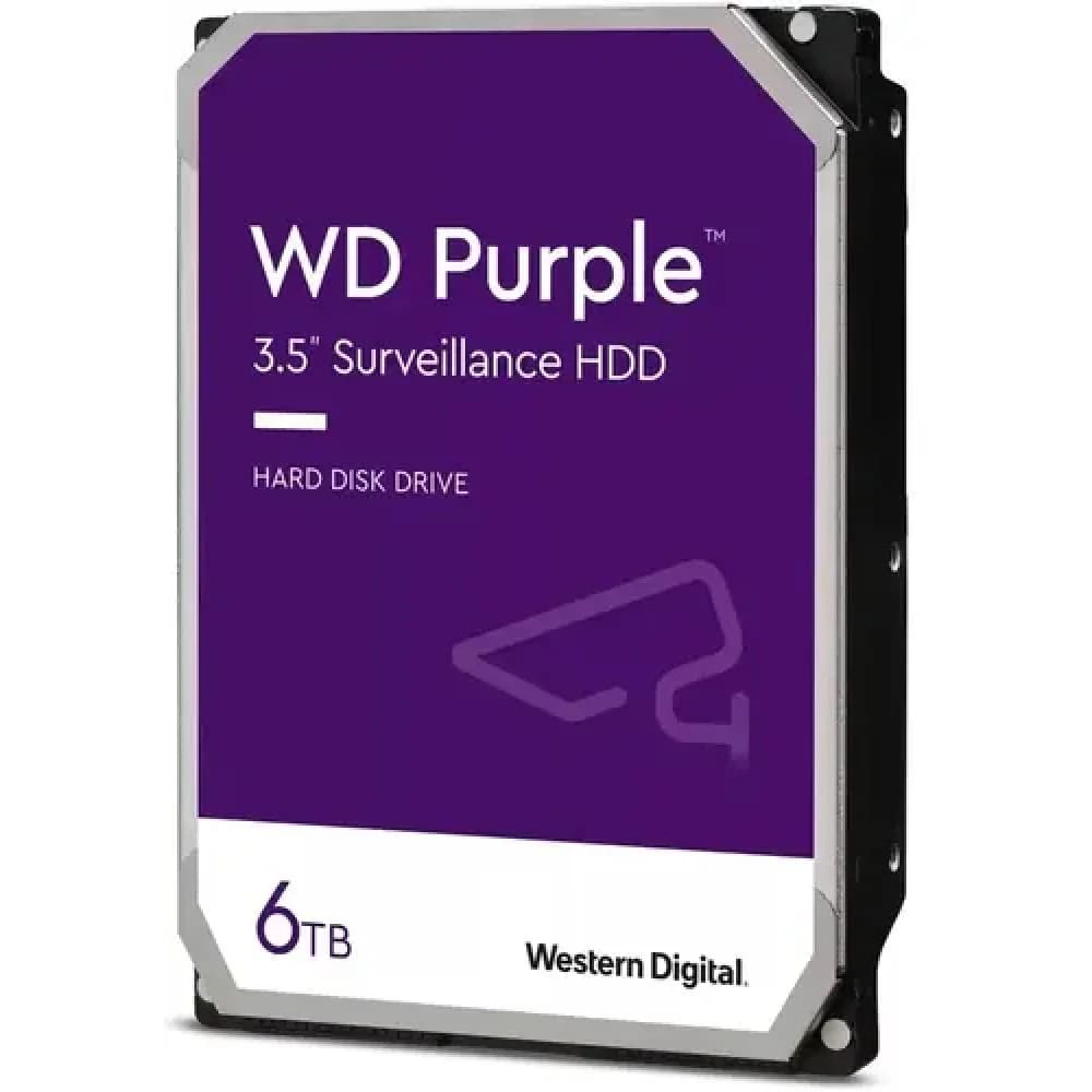 HDD Video Surveillance WD Purple 6TB CMR, 3.5'', 256MB, SATA 6Gbps, TBW: 180