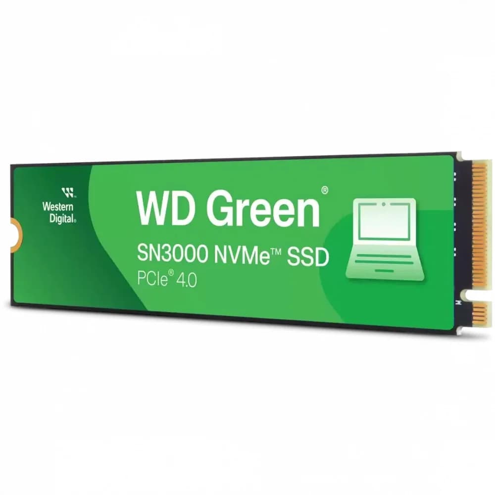 Твердотельные накопители/ WD SSD Green SN3000, 2000GB, M.2(22x80mm), NVMe, PCIe 4.0 x4, QLC, R/W 5000/4200MB/s, TBW 250, DWPD 0.1 (12 мес.)