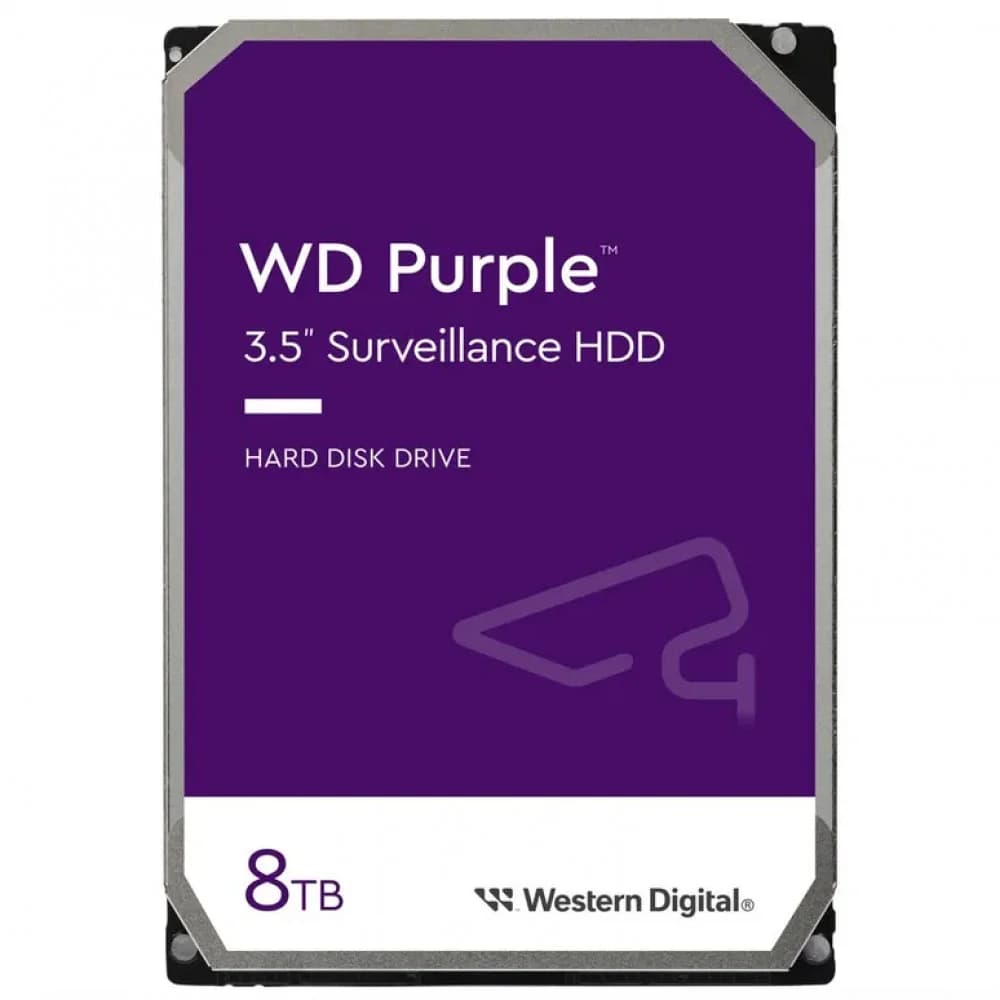 Western Digital Purple HDD 3.5" SATA 8Tb, 5640RPM, 256MB buffer (DV&NVR), WD85PURZ, 1 year
