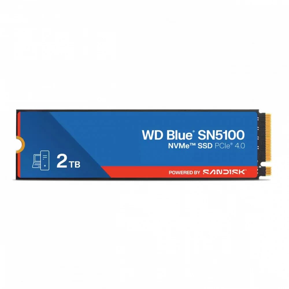 SSD POWERED BY SANDISK WD Blue SN5100 2TB M.2 2280 PCIe Gen4 x4 NVMe QLC 3D, Read/Write: 7100/6700 MBps, IOPS 1000K/1300K, TBW: 900