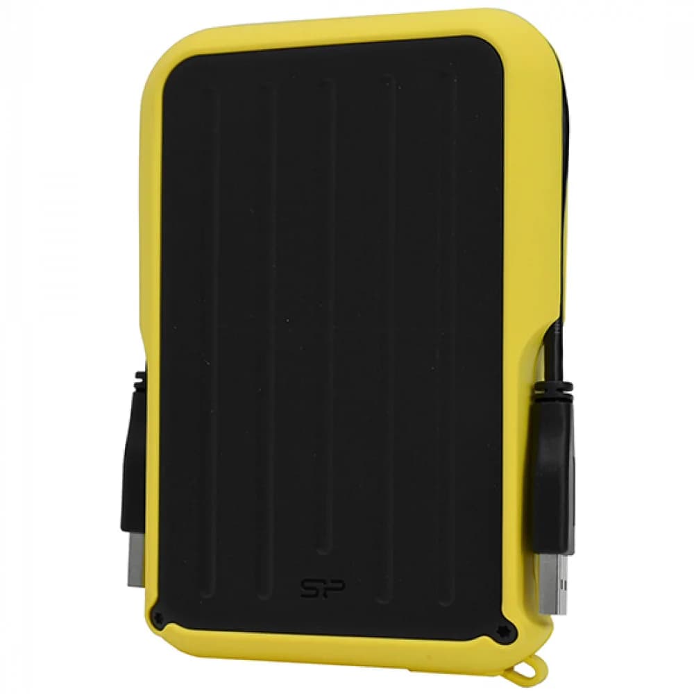 External HDD 2.5" 1.0Tb Silicon Power Armor A66 черно-жёлтый (USB3.2, прорезиненный, противоударный MIL-STD-810G, пыле-влагозащищенный IPX4)