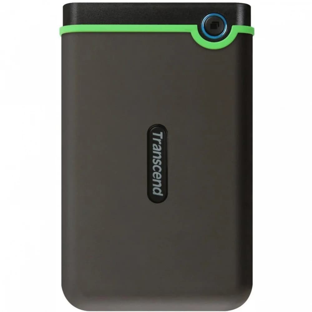 Внешний жесткий диск 1TB Transcend StoreJet 25M3S, 2.5", USB 3.0, резиновый противоударный, тонкий, Стальной Серый
