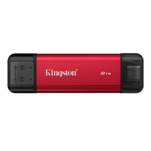 Внешний SSD диск, Kingston, Dual Portable, SPSD/2TB, 2TB, USB-C/USB-A, Красный