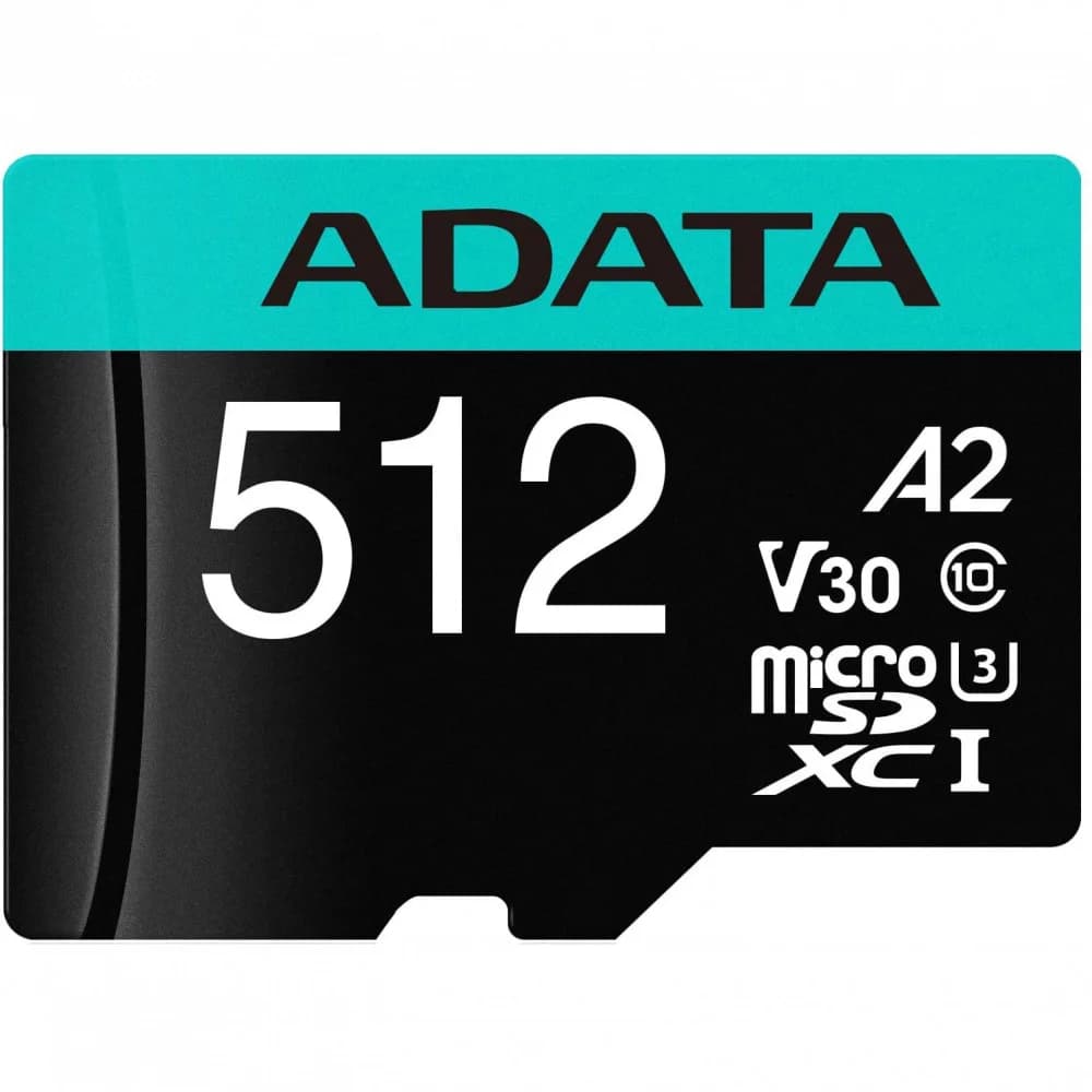 MemoryCard microSDXC 512GB, ADATA AUSDX512GUI3V30SA2-RA1, Class 10, + adapter SD