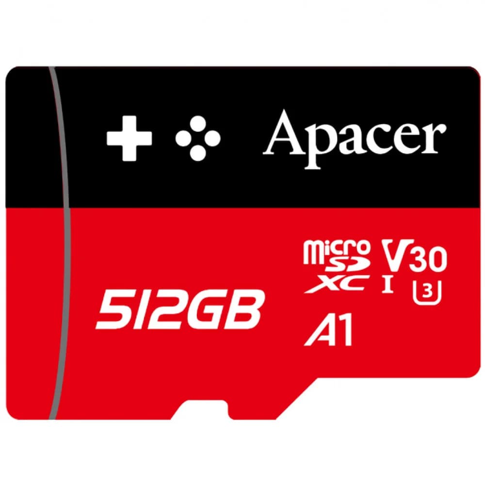 Карта памяти, Apacer, AP512GMCSX10U7-RAGC, MicroSDXC 512GB,