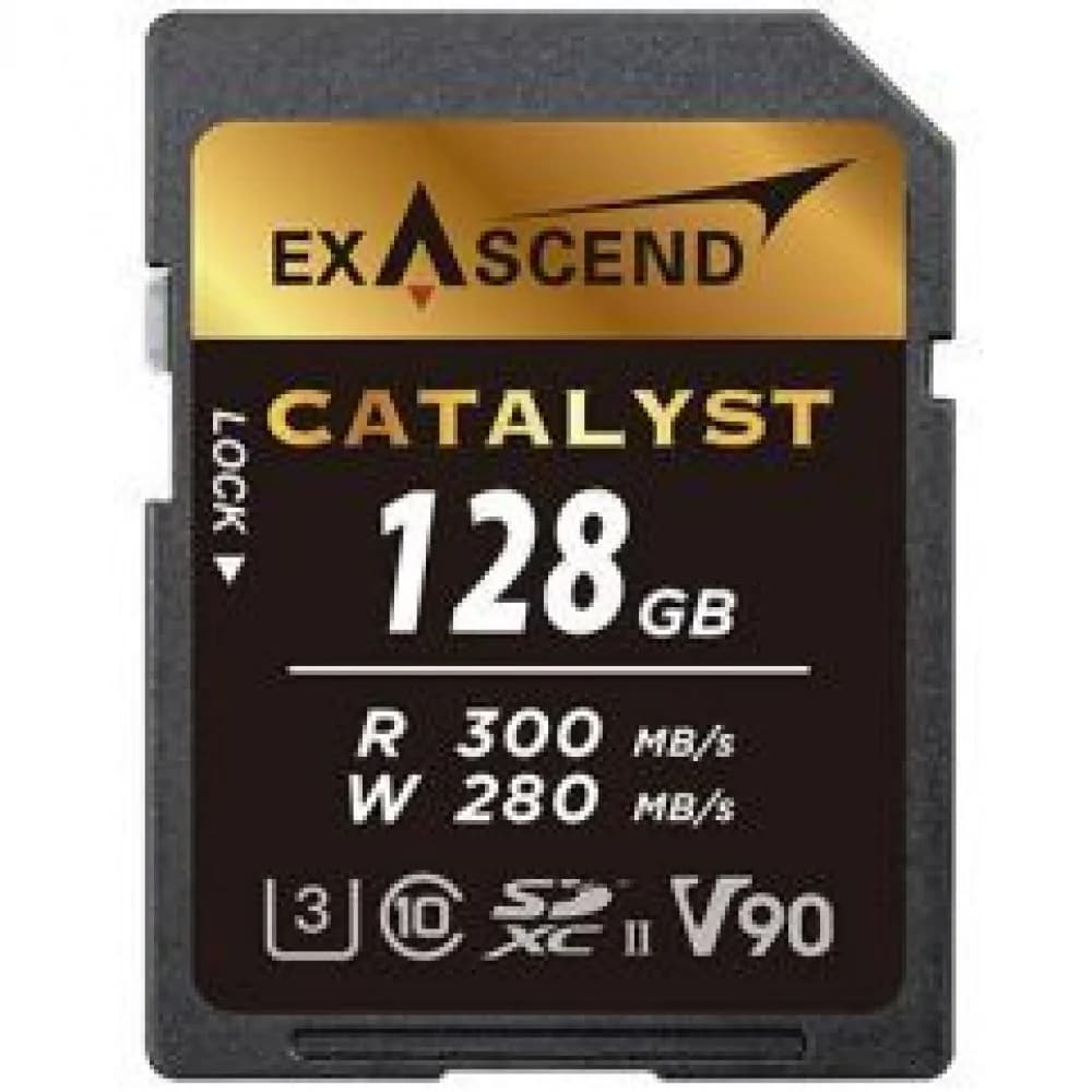 Карта памяти SD Exascend Catalyst, 128Gb, SDXC II, UHS-II (V90), R300/W280