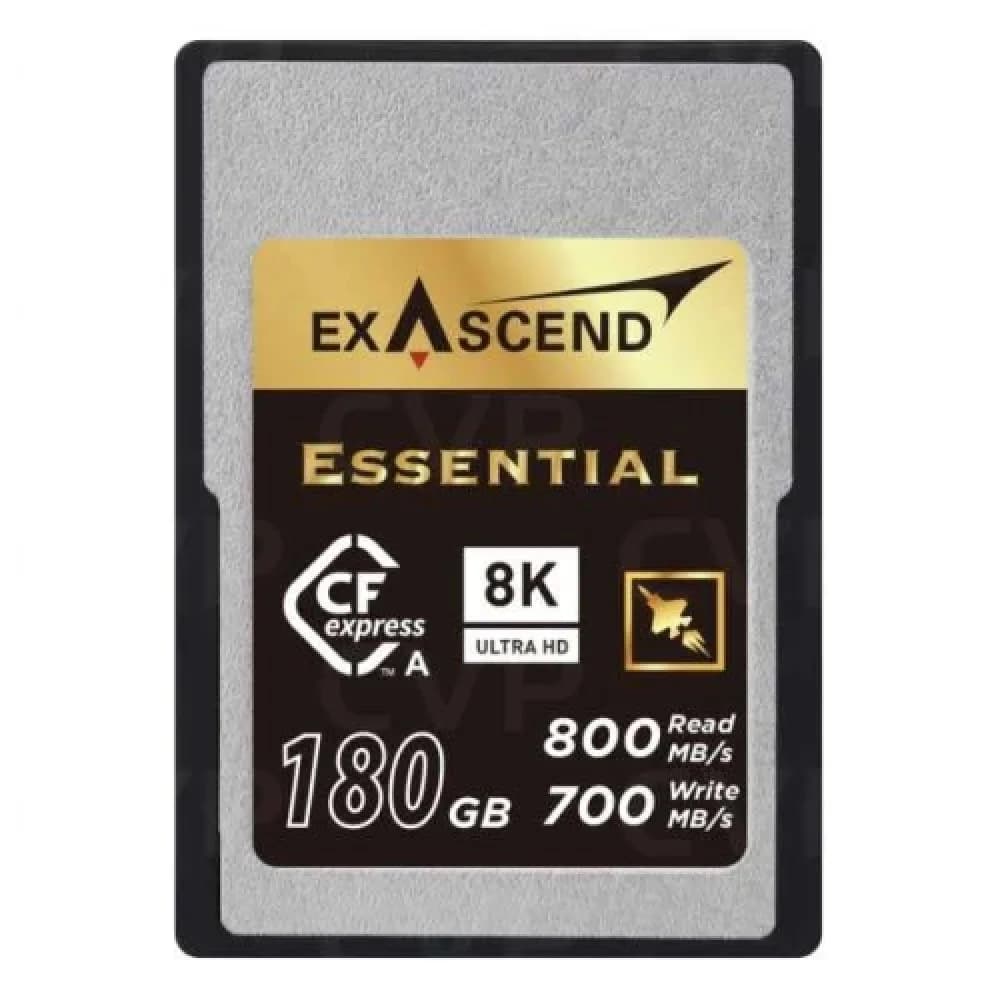 Карта памяти CFexpress Type A, 180Gb, Exascend Essential, VPG200 - 8K, PCIe3.0, R800/W700