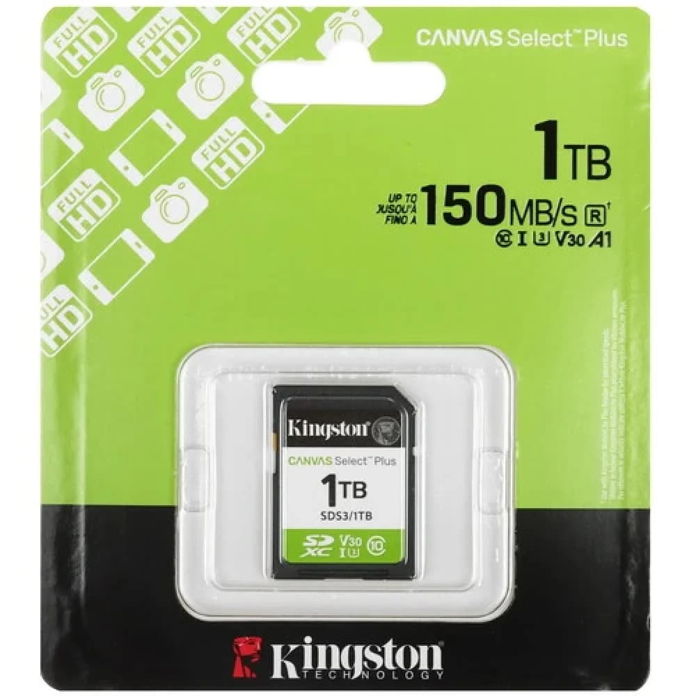 MemoryCard microSDXC 1TB, Kingston SDS3/1TB, Class 10, UHS-I (U1), Video Class 10
