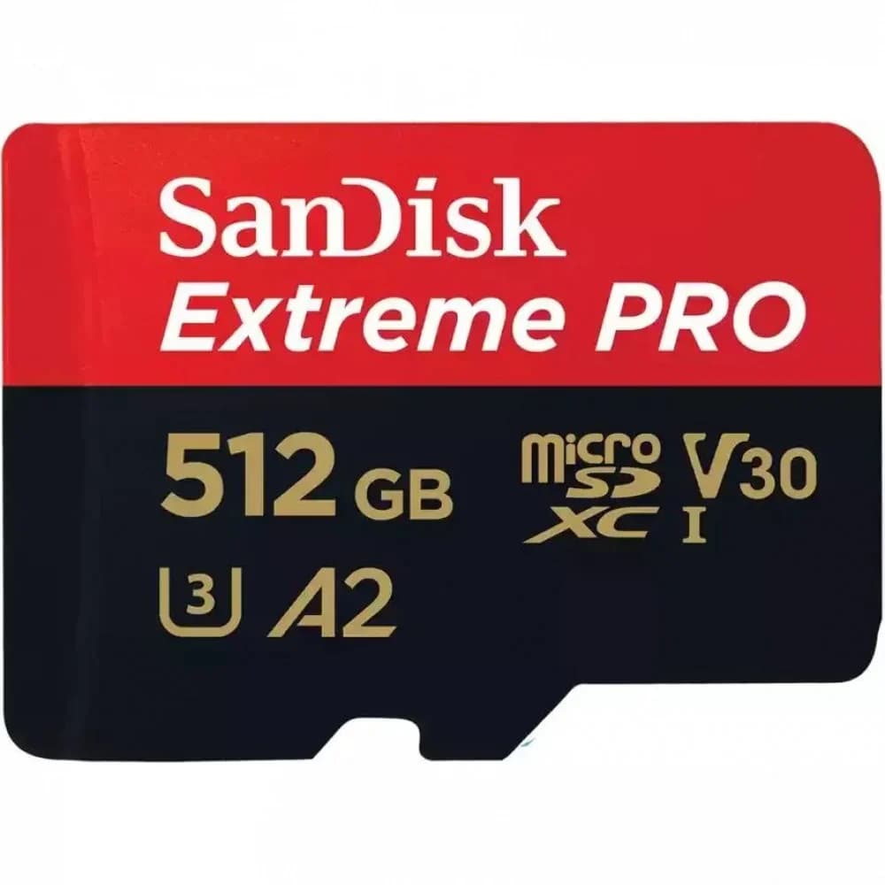 Карта памяти Sandisk Extreme Pro microSDXC 512GB + SD Adapter + Rescue Pro Deluxe 200MB/s