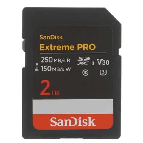 Флеш карта SDXC 2TB SanDisk Extreme Pro UHS-I Class 3 (U3) V30 200/140 MB/s <SDSDXXD-2T00-GN4IN>