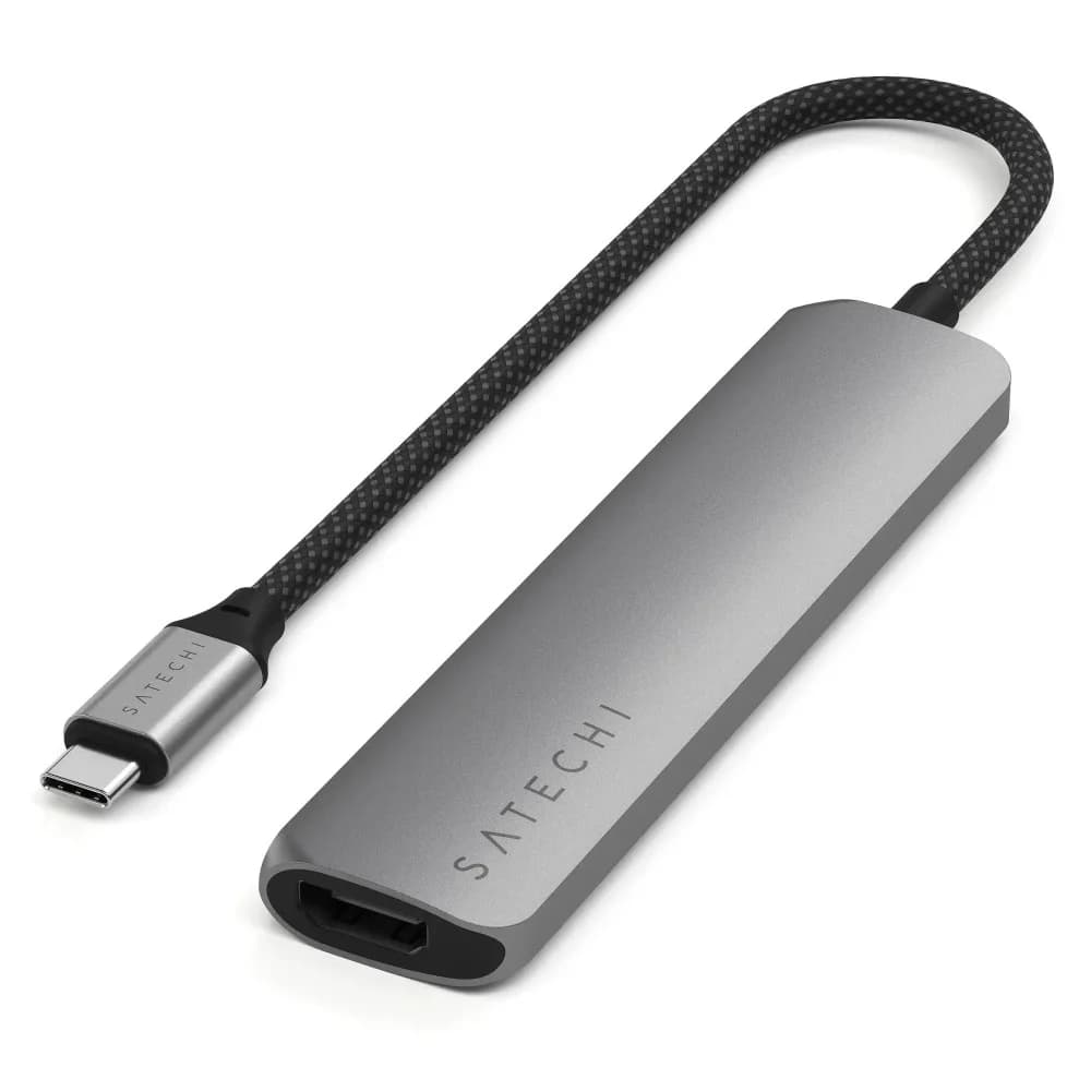 SATECHI 6-in-1 USB-C Slim Multiport Adapter (Space Grey)