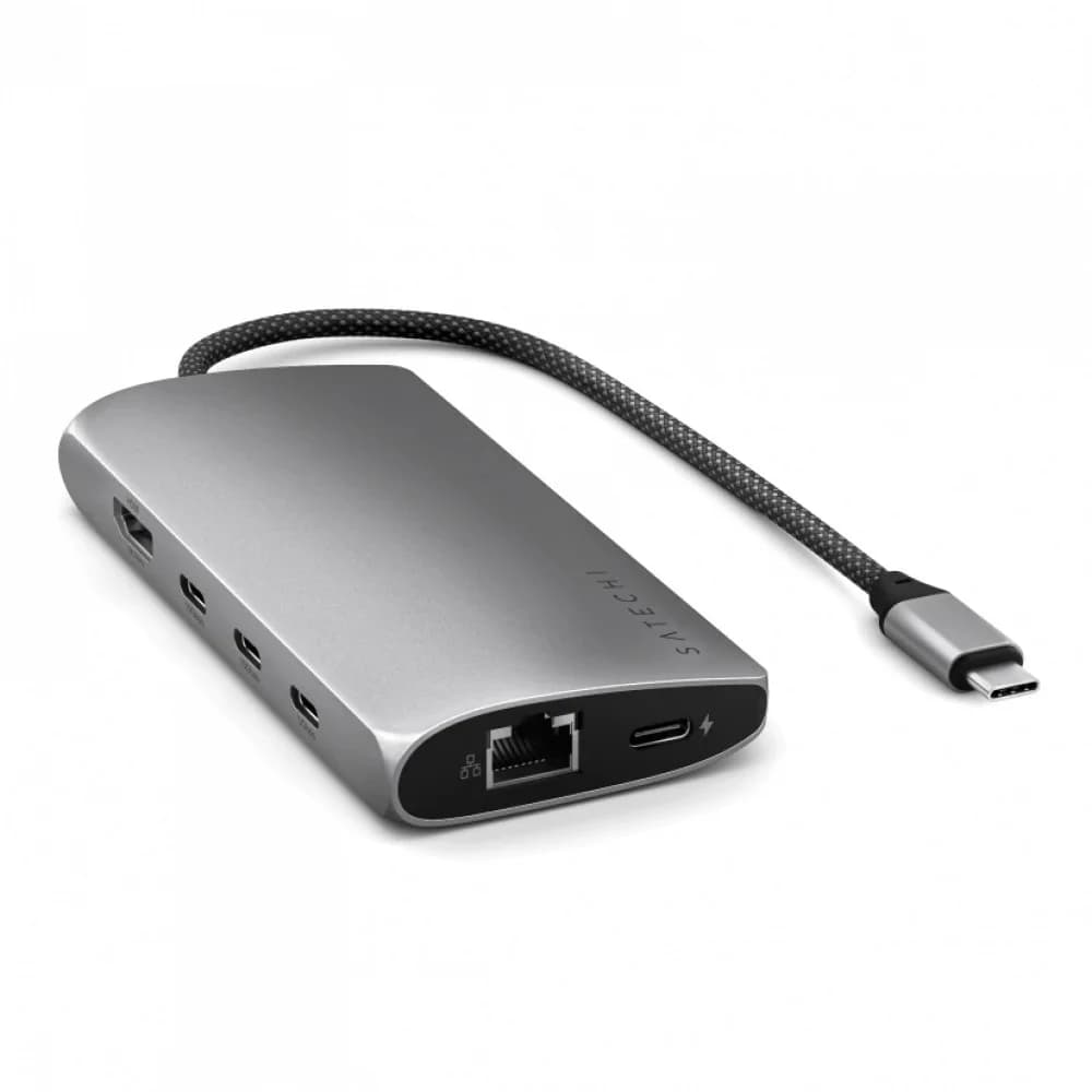 SATECHI USB-C MultiPort Adapter 8K with Ethernet V3 - Space Gray