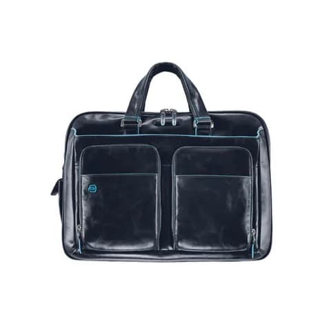 Деловая сумка Piquadro Blue Square CA2765B2/BLU2 с отделением для ноутбука 15" синяя натур.кожа
