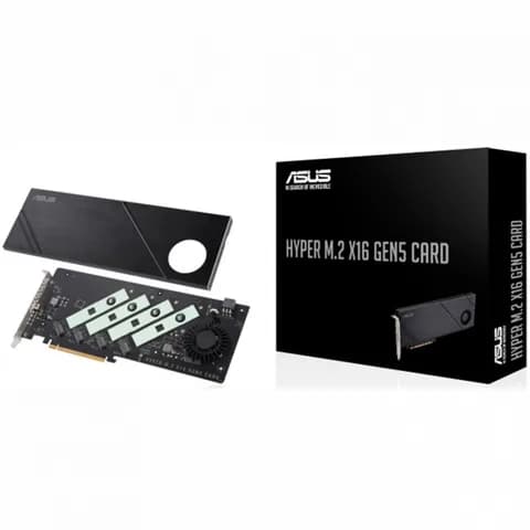 Адаптер Asus Hyper M.2 x16 Gen 5 Card, 512GBps, 4xM.2 type 2242/2260/2280/22110, PCI-Ex16