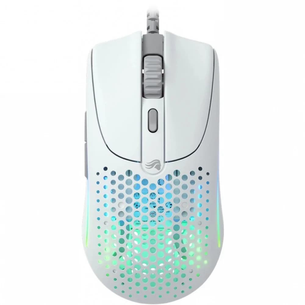 Компьютерная мышь, Glorious, Model O 2, GLO-MS-OV2-MW, Игровая, Оптическая, Проводная, Glorious BAMF 2.0 Sensor, 26000 DPI, 650 IPS, 50G, 1000 Hz, RGB, 6 кнопок, Длина провода 2м, Матовый белый