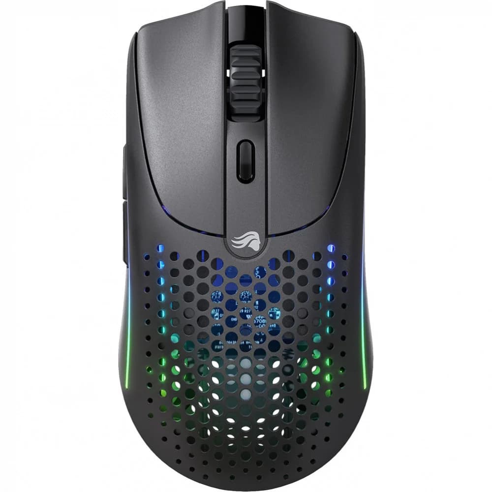 Компьютерная мышь, Glorious, Model O 2 Wireless, GLO-MS-OWV2-MB, Игровая, Оптическая, Беспроводная, 2.4 Ghz, Bluetooth 5.2 LE, Glorious BAMF 2.0 Sensor, 26000 DPI, 650 IPS, 50G, 1000 Hz, RGB, 6 кноп