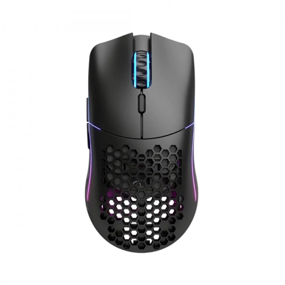 Компьютерная мышь, Glorious, Model O- Wireless, GLO-MS-OMW-MB, Игровая, Оптическая, Беспроводная, Glorious BAMF Sensor, 19000 DPI, 400 IPS, 50G, 1000 Hz, RGB, 6 кнопок, Длина провода 2м, Матовый чер