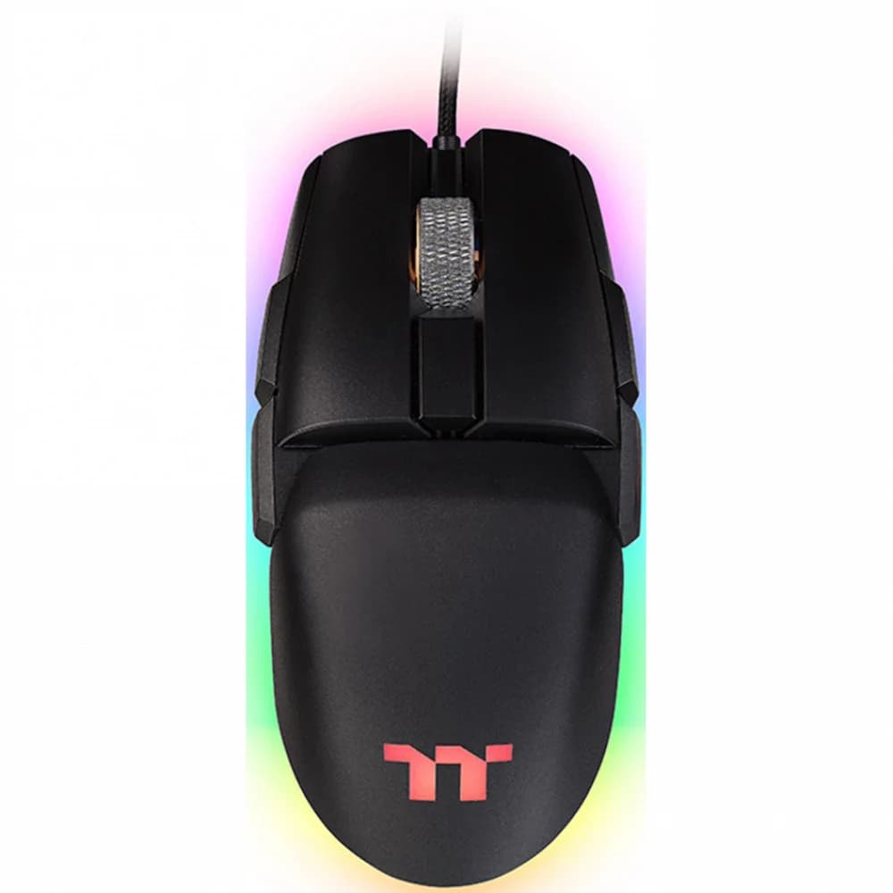 Компьютерная мышь, Thermaltake, Argent M5 RGB, GMO-TMF-WDOOBK-01, Игровая, Оптическая 16000dpi, 8 кнопок, Подсветка RGB настраиваемая 16.8 млн цветов, Проводная, USB, Чёрная