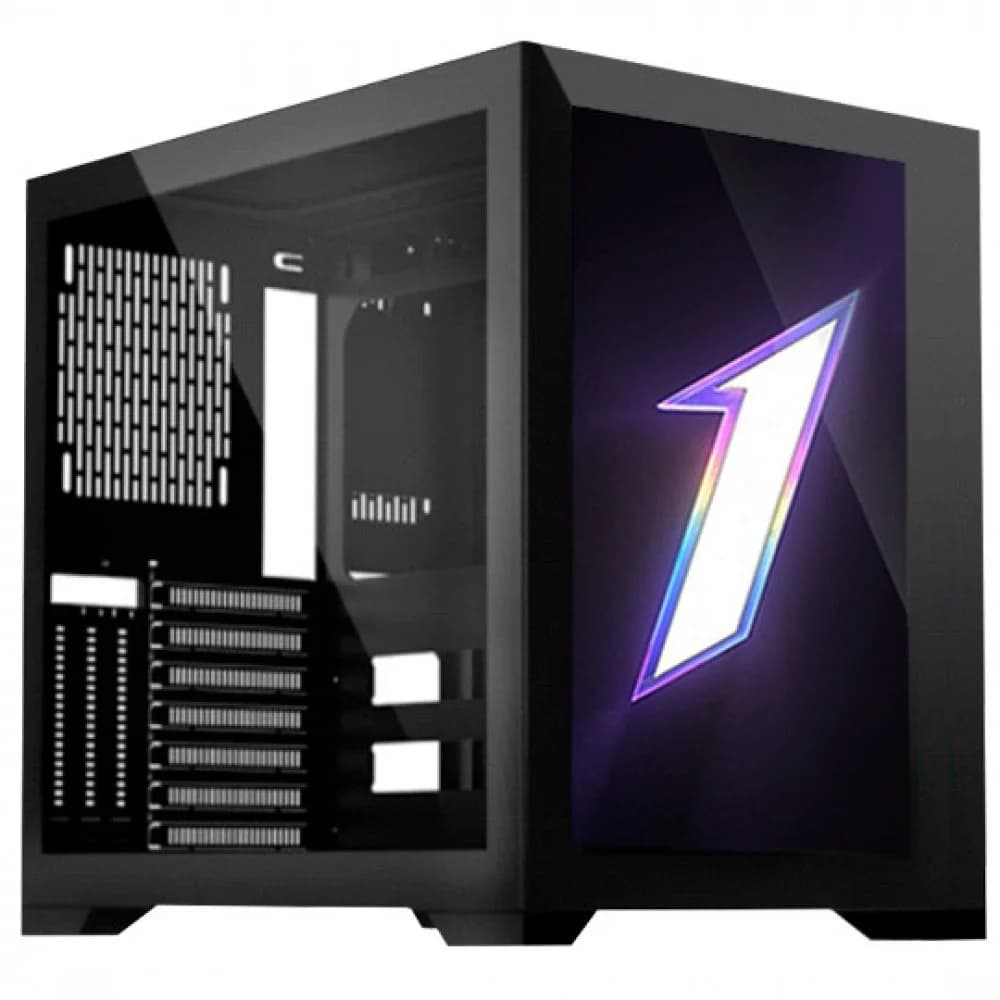 Компьютерный корпус, 1STPLAYER, SP7-EV-BK, STEAMPUNK SP7 EMOTION VIEW, ATX/M-ATX, Midi-Tower, 2*USB 3.0, Type C, Hd audio, Количество внутренних отсеков 3,5 - 2*3,5, Количество внутренних отсеков 2,