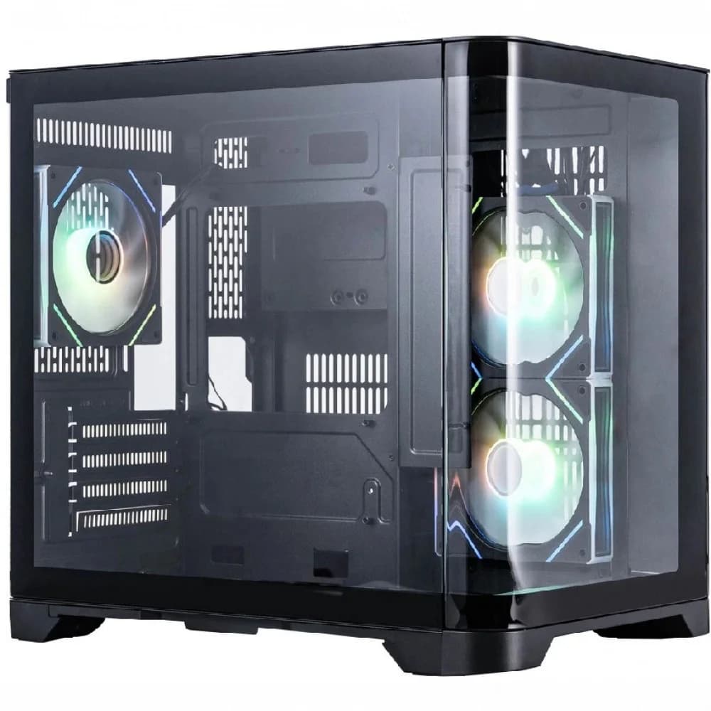 Компьютерный корпус, 1STPLAYER, UV5 BK, UV5-BK-2FC7R-1FC7, M-ATX / ITX, 1*3.5"/2*2.5", Высота кулера до 157 мм, Длина VGA до 330 мм, 280385377 мм, Без Б/П, Черный