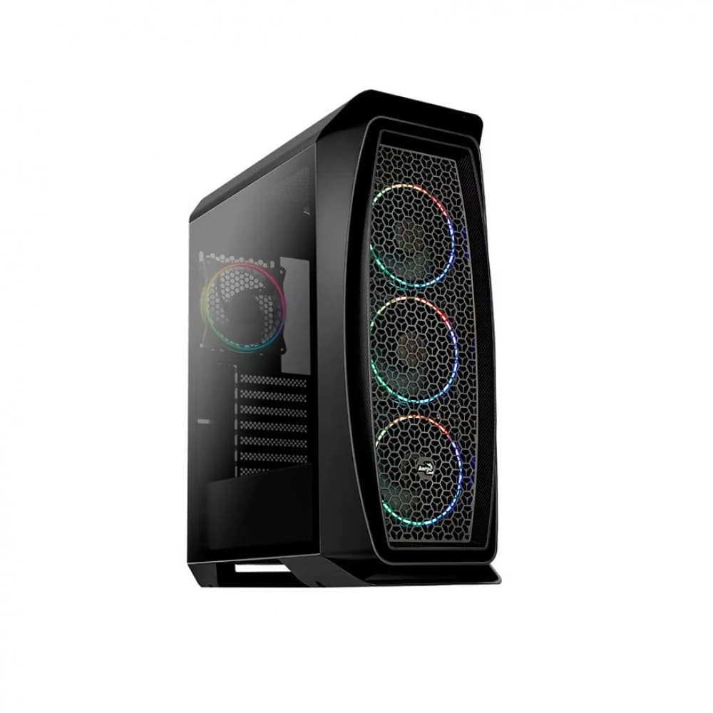 Компьютерный корпус, Aerocool, Aero One Eclipse, ATX/Micro ATX, USB 2*3.0, HD-Audio+Mic, Кулер 4*12см Eclipse, Высота процессорного кулера до 161 мм, Толщина 0,5мм, Без Б/П, Чёрный