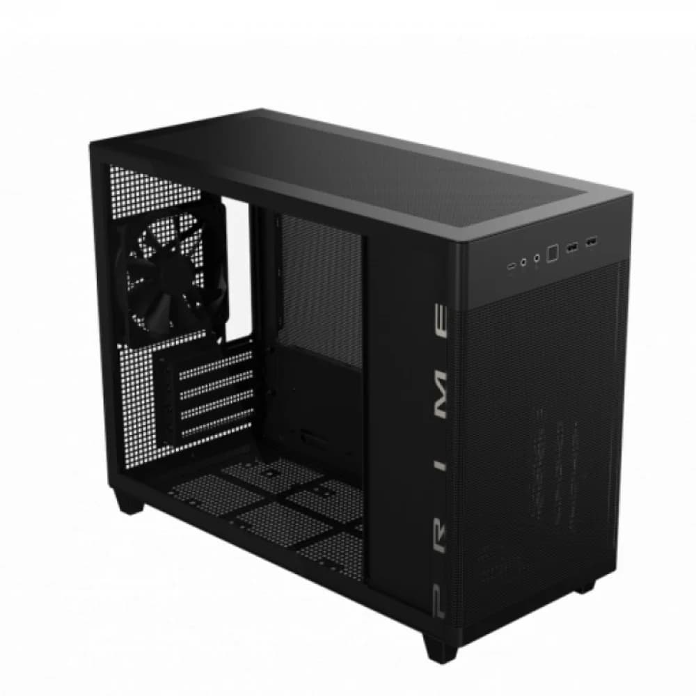 Корпус ASUS Prime AP201 Tempered Glass, поддержка 360 mm Радиаторов, VGA до 338мм, micro-ATX, черный